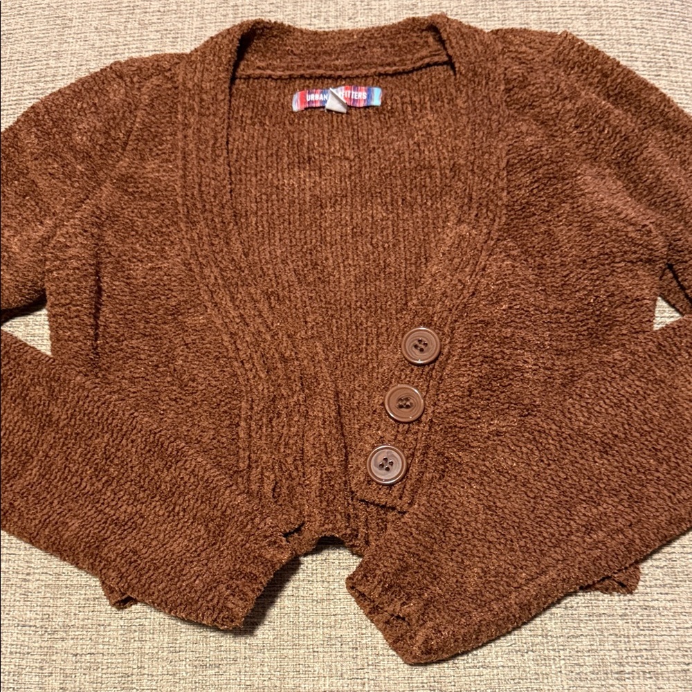 Urban Outfitters Brown Cardigan with Button Accents